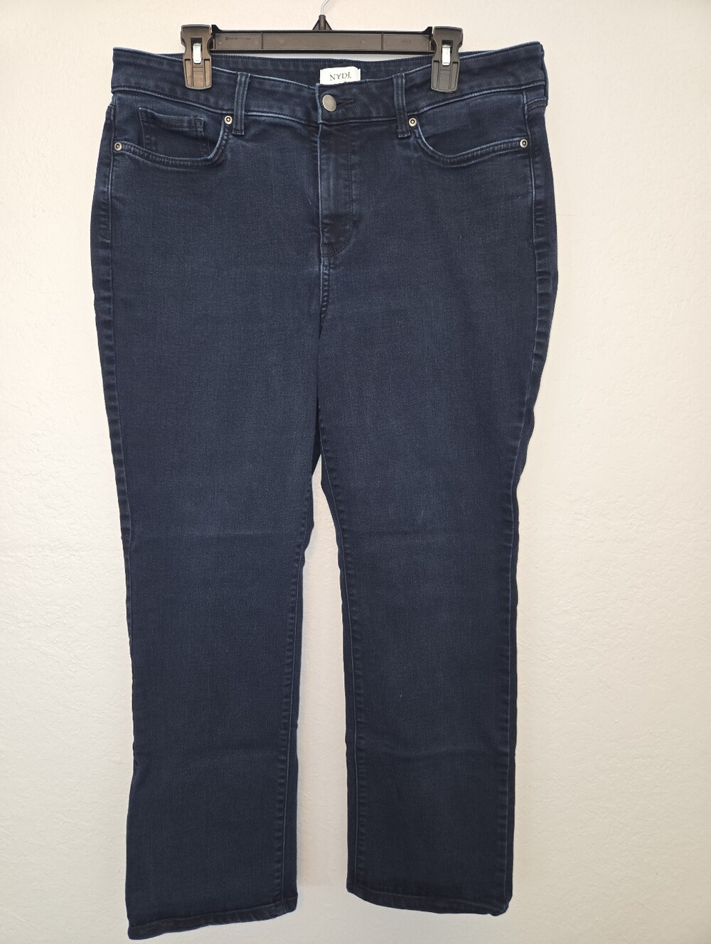 NYDJ Indigo High-Rise Straight Leg Jeans Size 16 - Picture 2 of 6